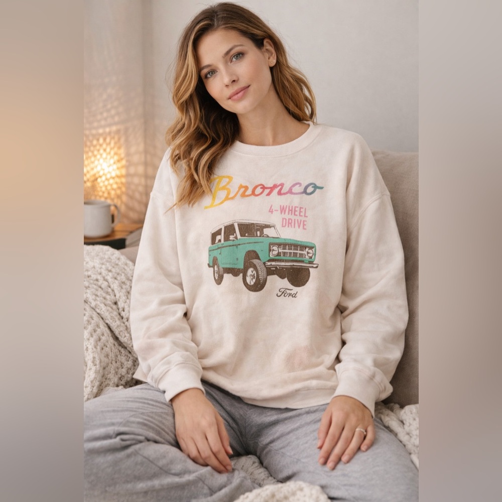 Ford Bronco 4-Wheel Drive Graphic Sweatshirt Crewneck XXL Vintage Look